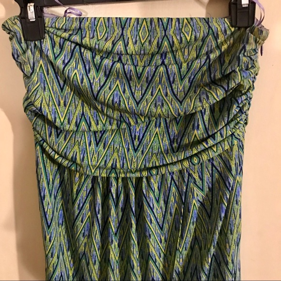 🔥Jennifer Lopez Colorful Sexy Strapless Dress🔥 - Picture 2 of 8